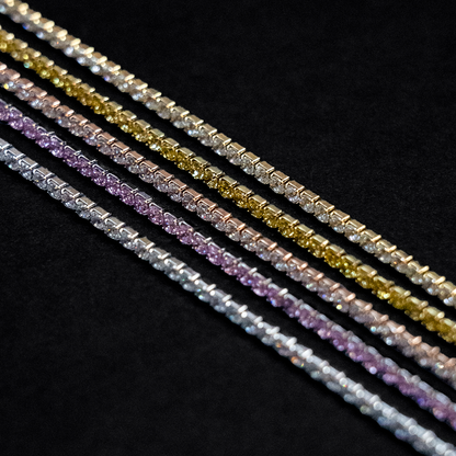 Canary Micro Tennis Chain in Yellow Gold