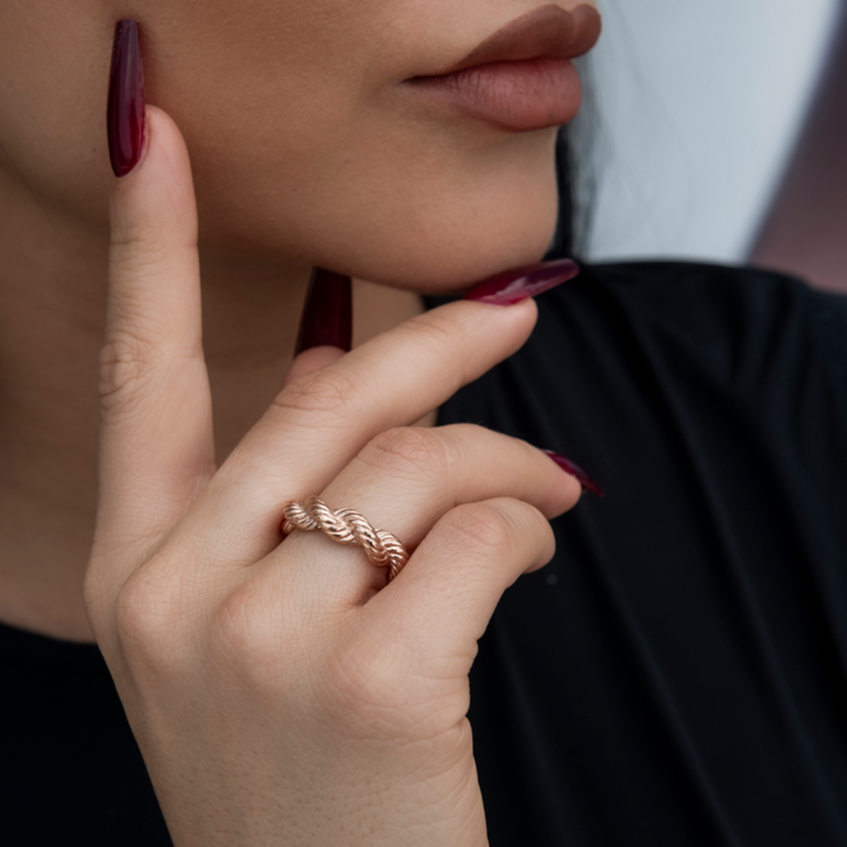 6MM Rope Ring in Rose Gold