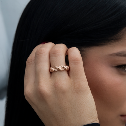 6MM Rope Ring in Rose Gold
