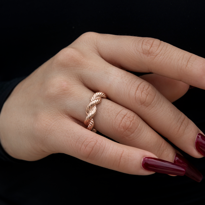 6MM Rope Ring in Rose Gold