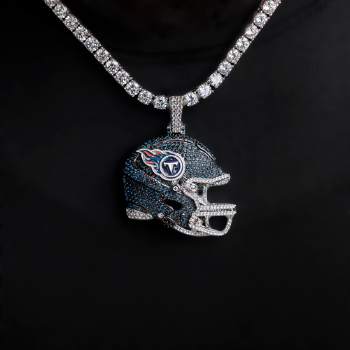 2025 Tennessee Titans Team Helmet Pendant - White Gold