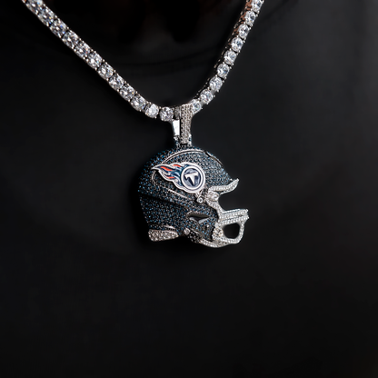 2025 Tennessee Titans Team Helmet Pendant - White Gold