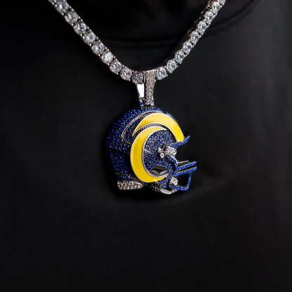 2025 Los Angeles Rams Team Helmet Pendant- White Gold