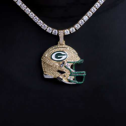 2025 Green Bay Packers Team Helmet Pendant - Gold