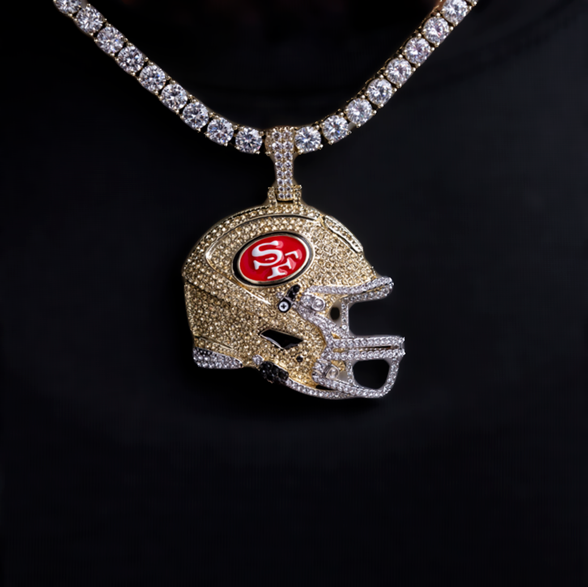 2025 San Francisco 49ers Team Helmet Pendant  - Gold