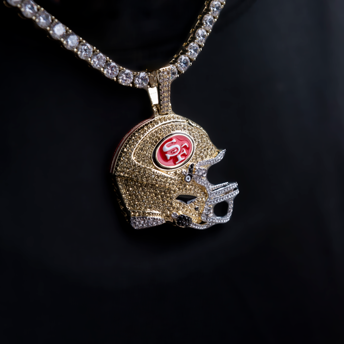 2025 San Francisco 49ers Team Helmet Pendant  - Gold