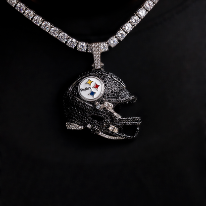 2025 Pittsburgh Steelers Team Helmet Pendant - White Gold