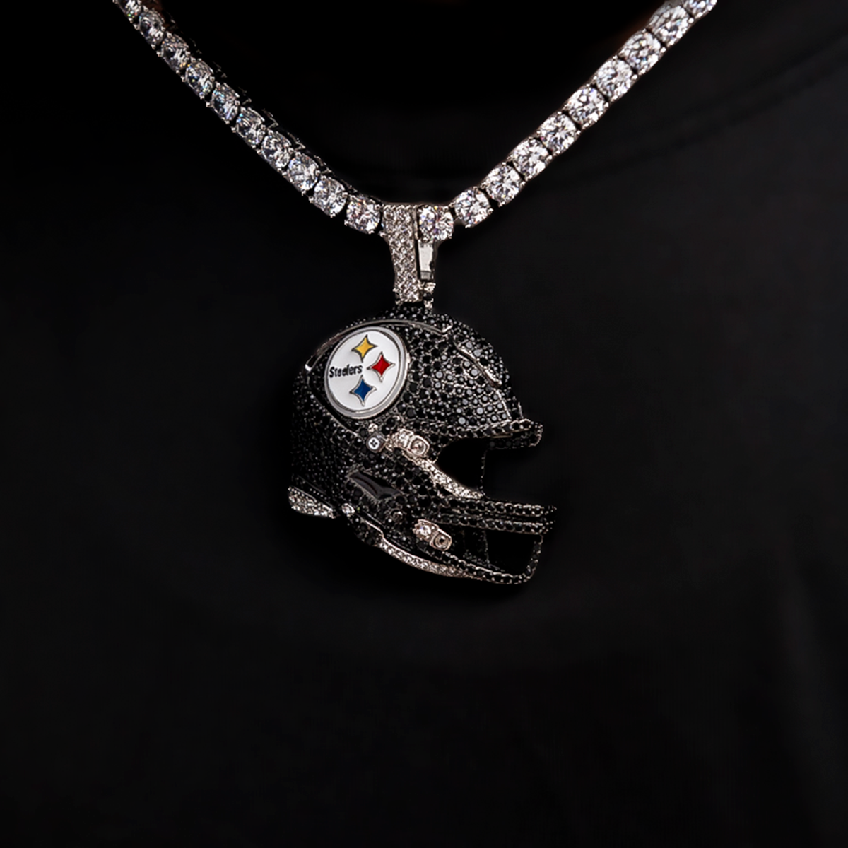 2025 Pittsburgh Steelers Team Helmet Pendant - White Gold