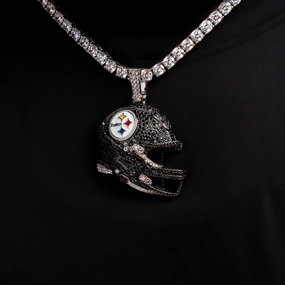 2025 Pittsburgh Steelers Team Helmet Pendant - White Gold
