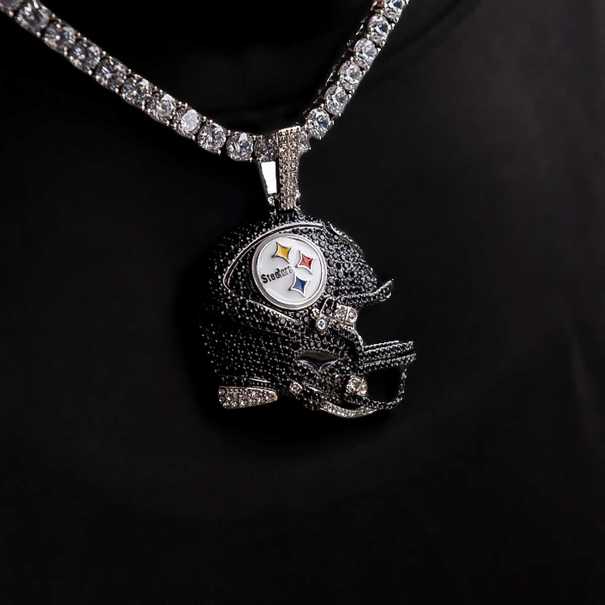 2025 Pittsburgh Steelers Team Helmet Pendant - White Gold