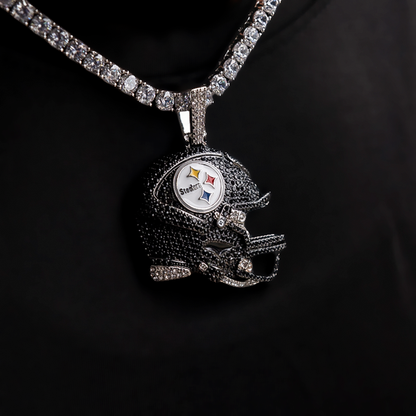 2025 Pittsburgh Steelers Team Helmet Pendant - White Gold