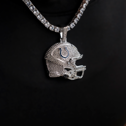2025 Indianapolis Colts Team Helmet Pendant - White Gold