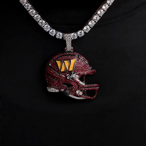 2025 Washington Commanders Team Helmet Pendant - White Gold