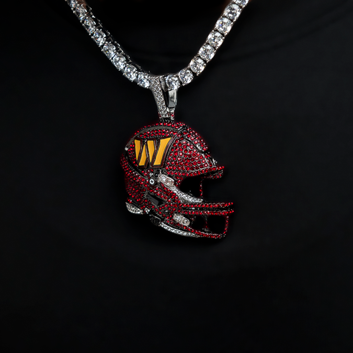 2025 Washington Commanders Team Helmet Pendant - White Gold