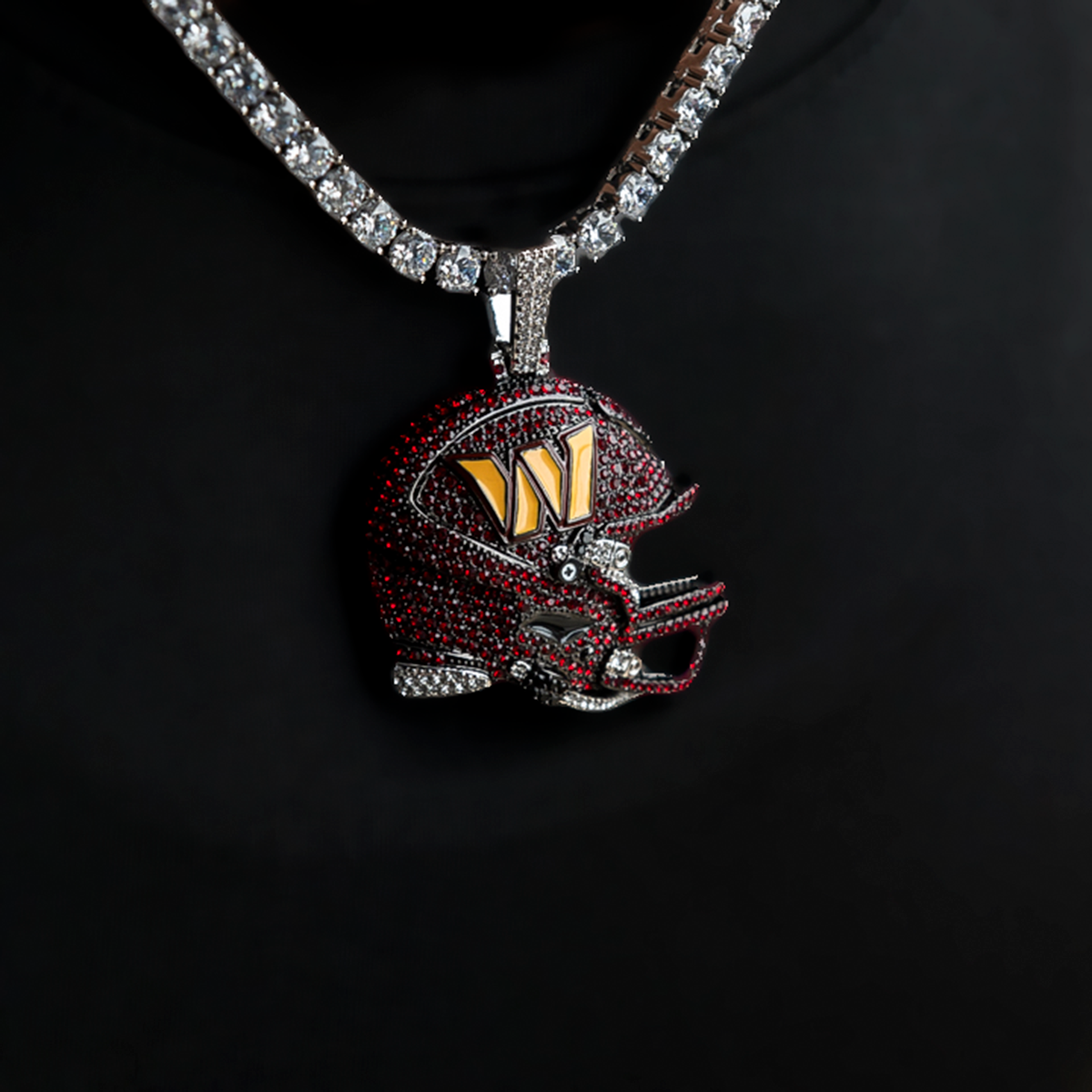 2025 Washington Commanders Team Helmet Pendant - White Gold