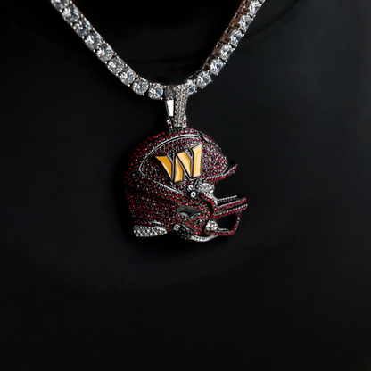 2025 Washington Commanders Team Helmet Pendant - White Gold