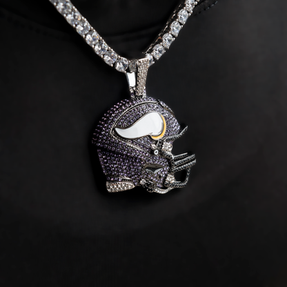 2025 Minnesota Vikings Team Helmet Pendant - White Gold