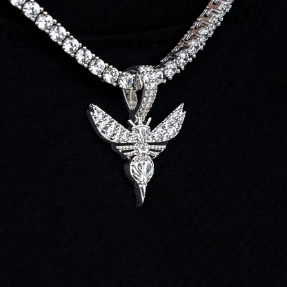 Charlotte Hornets Micro Pendant - White Gold