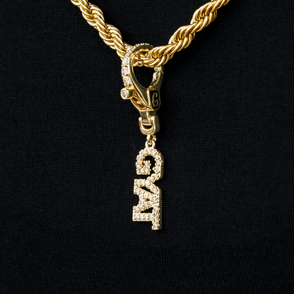 "Gyat" Clip On Charm Pendant in Yellow Gold