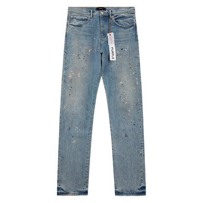 Sequin Splatter Paint Denim
