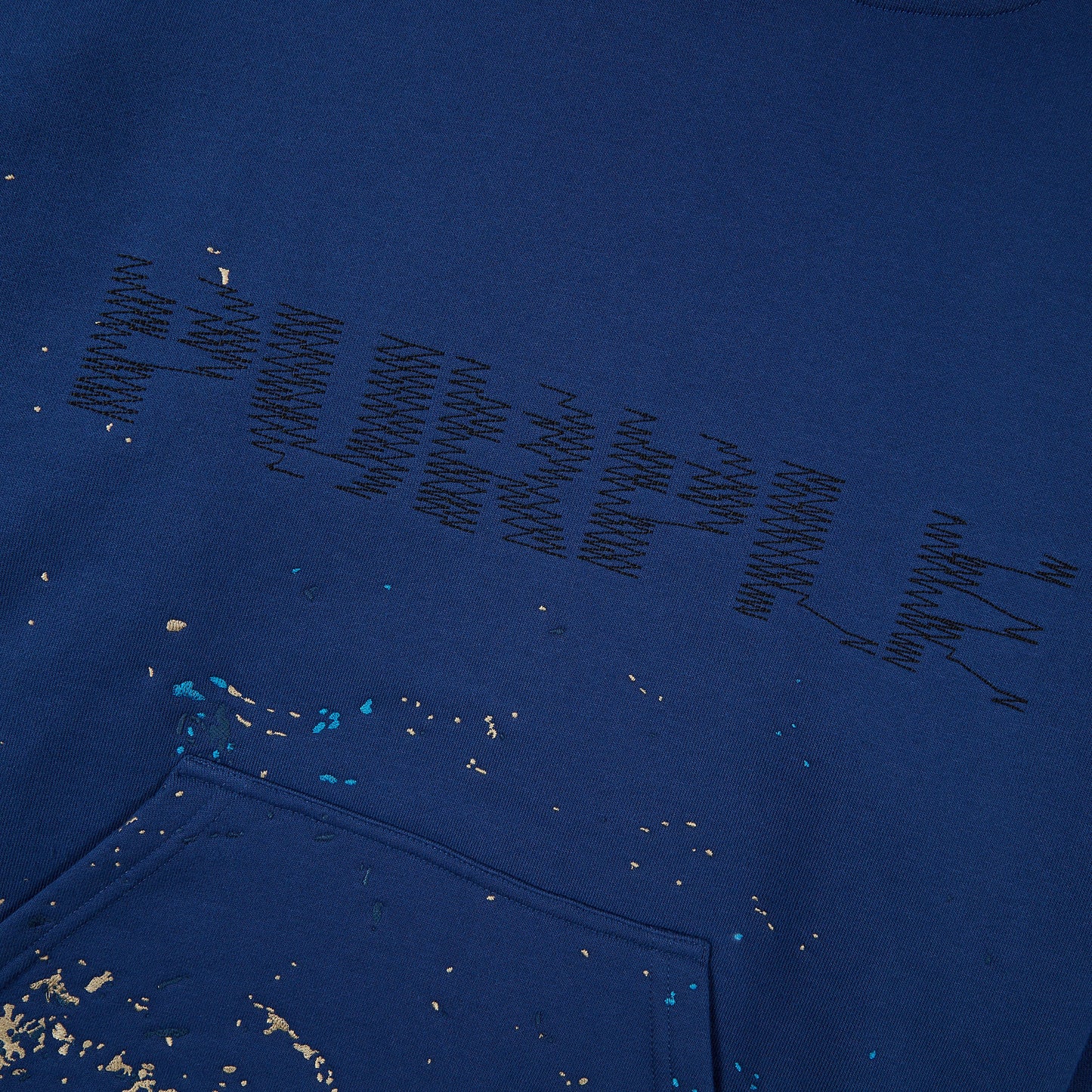 Sequin Splatter Paint Hoodie | Blue
