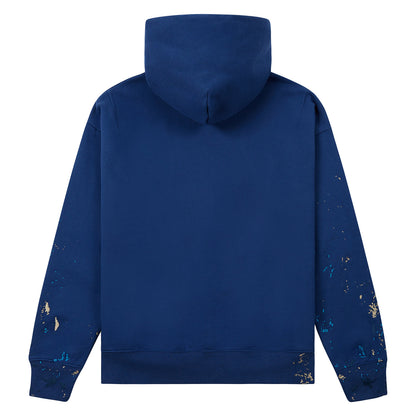 Sequin Splatter Paint Hoodie | Blue
