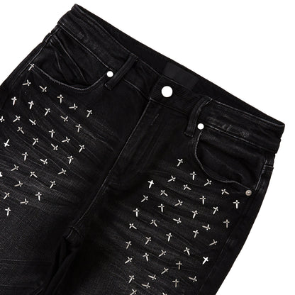 Olivier Denim | Graphite Fade Cross