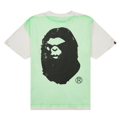 Mad Face Handprinting Tee | White/Green
