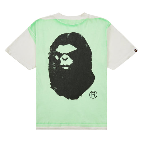 Mad Face Handprinting Tee | White/Green