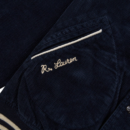 Corduroy Letter Jacket | Aviator Navy