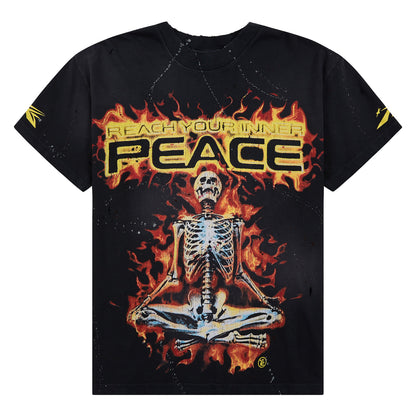 Inner Peace Skeleton Tee | Black