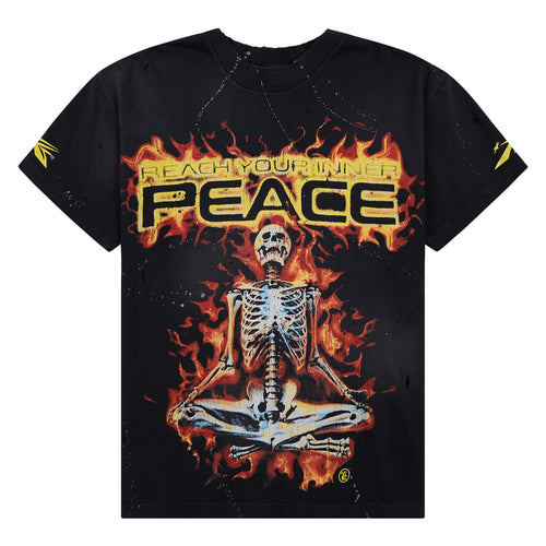 Inner Peace Skeleton Tee | Black