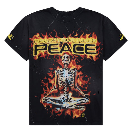 Inner Peace Skeleton Tee | Black