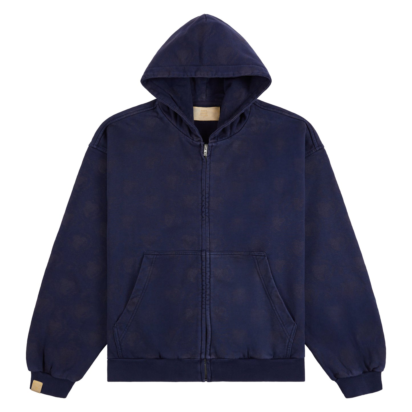 Monogram Zip Hoodie | Navy
