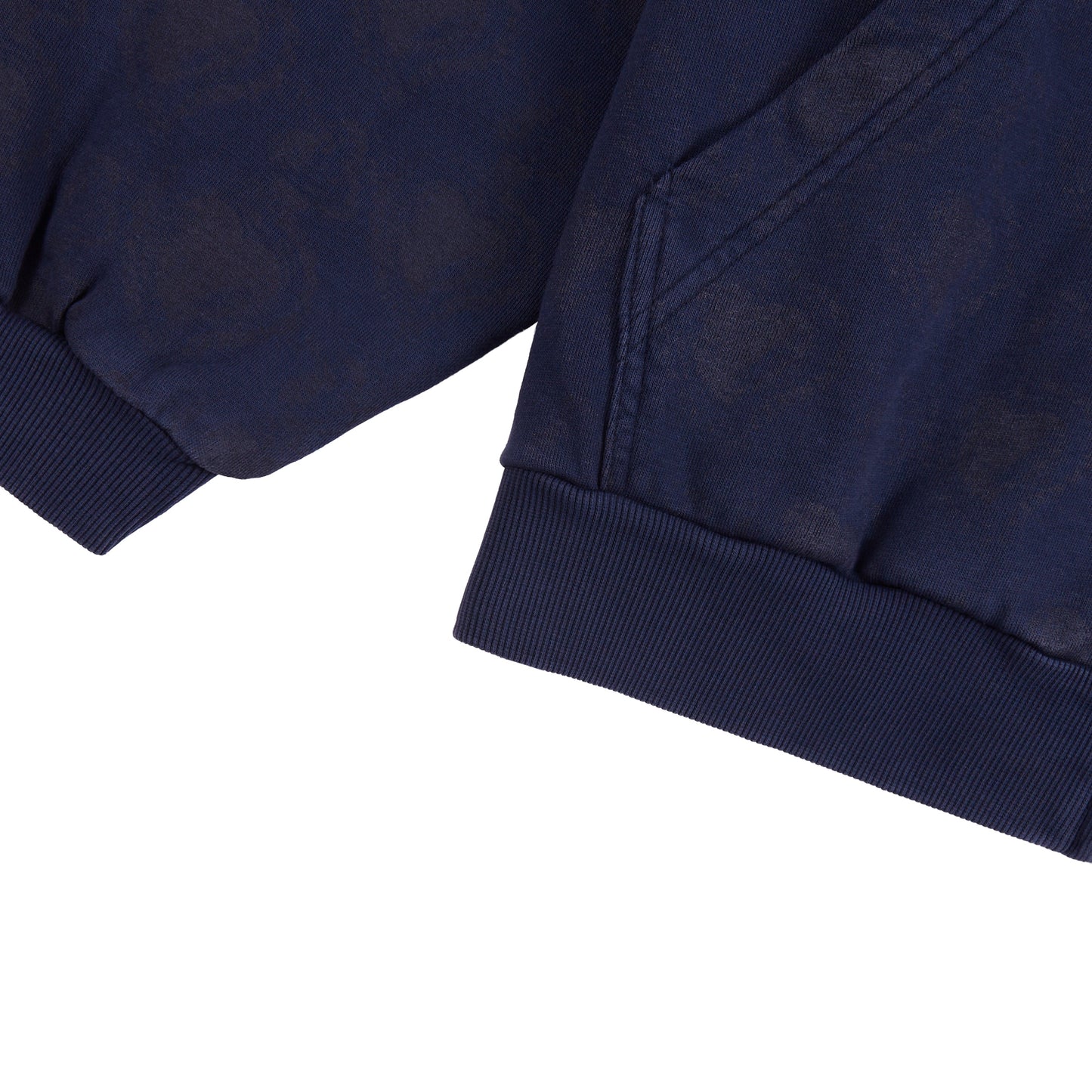 Monogram Zip Hoodie | Navy