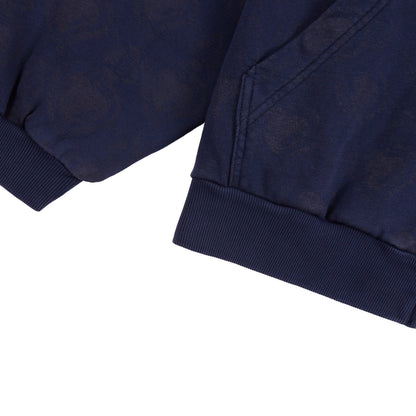 Monogram Zip Hoodie | Navy