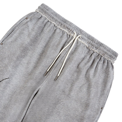 Distressed Script Sweatpant | Grey