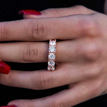 5mm Eternity Band Ring in Rose Gold Vermeil