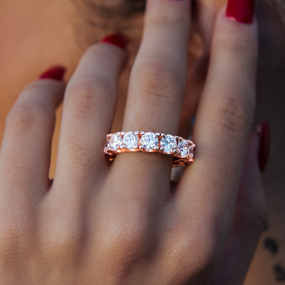 5mm Eternity Band Ring in Rose Gold Vermeil