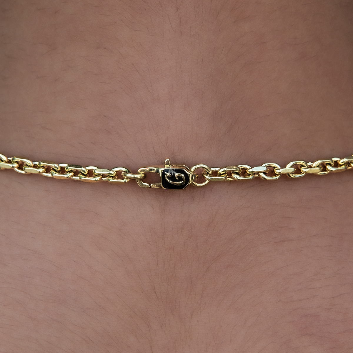 3.6mm Open Box Chain Necklace - Yellow Gold