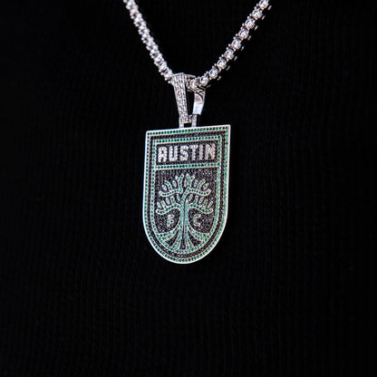 Austin FC Official MLS Logo Pendant in White Gold