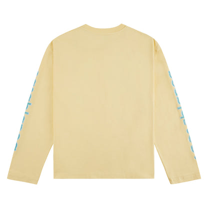 Airbrush Icons L/S Tee | Pale Yellow