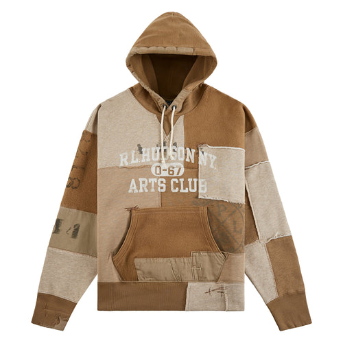 Patchwork Fleece Hoodie | Montana Khaki