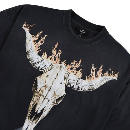 British Cowboys Tee | Stained Black