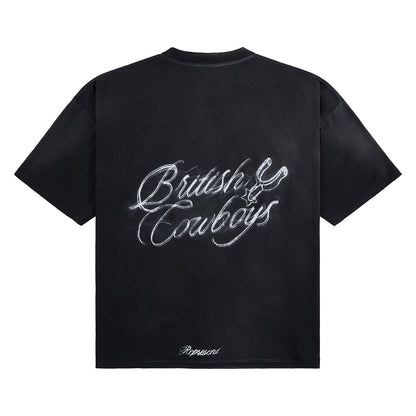 British Cowboys Tee | Stained Black