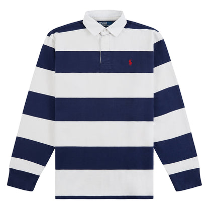 Iconic Rugby Shirt | Dark Cobalt/White