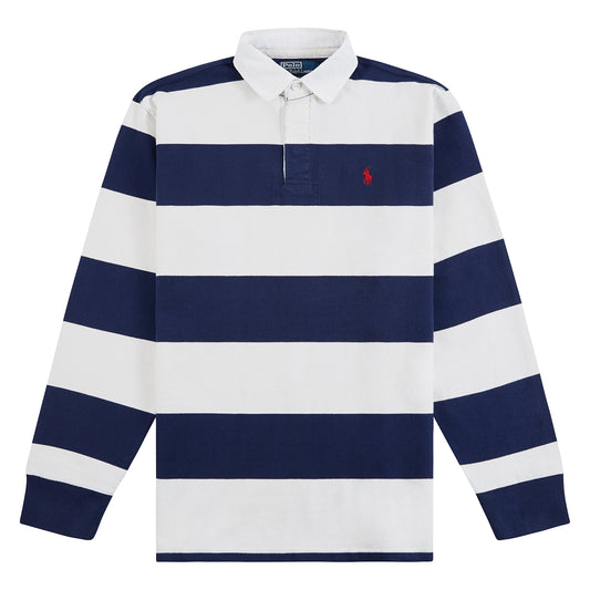 Iconic Rugby Shirt | Dark Cobalt/White