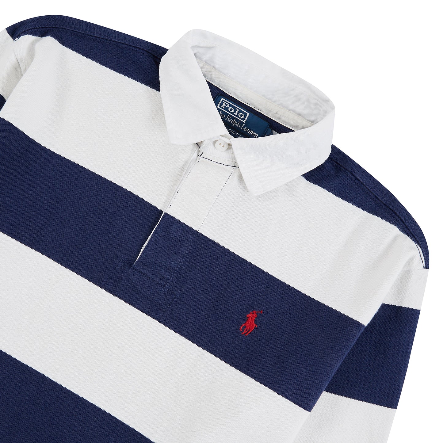 Iconic Rugby Shirt | Dark Cobalt/White