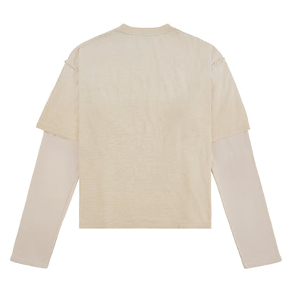 Hot As Hell Layered Tee | Antique White