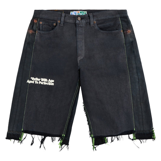 Monroe Triple-Wide Denim Short | Black